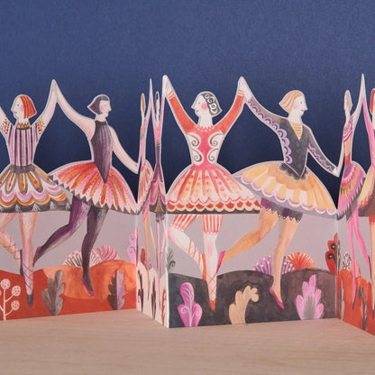Dancers die-cut card by Sarah Young