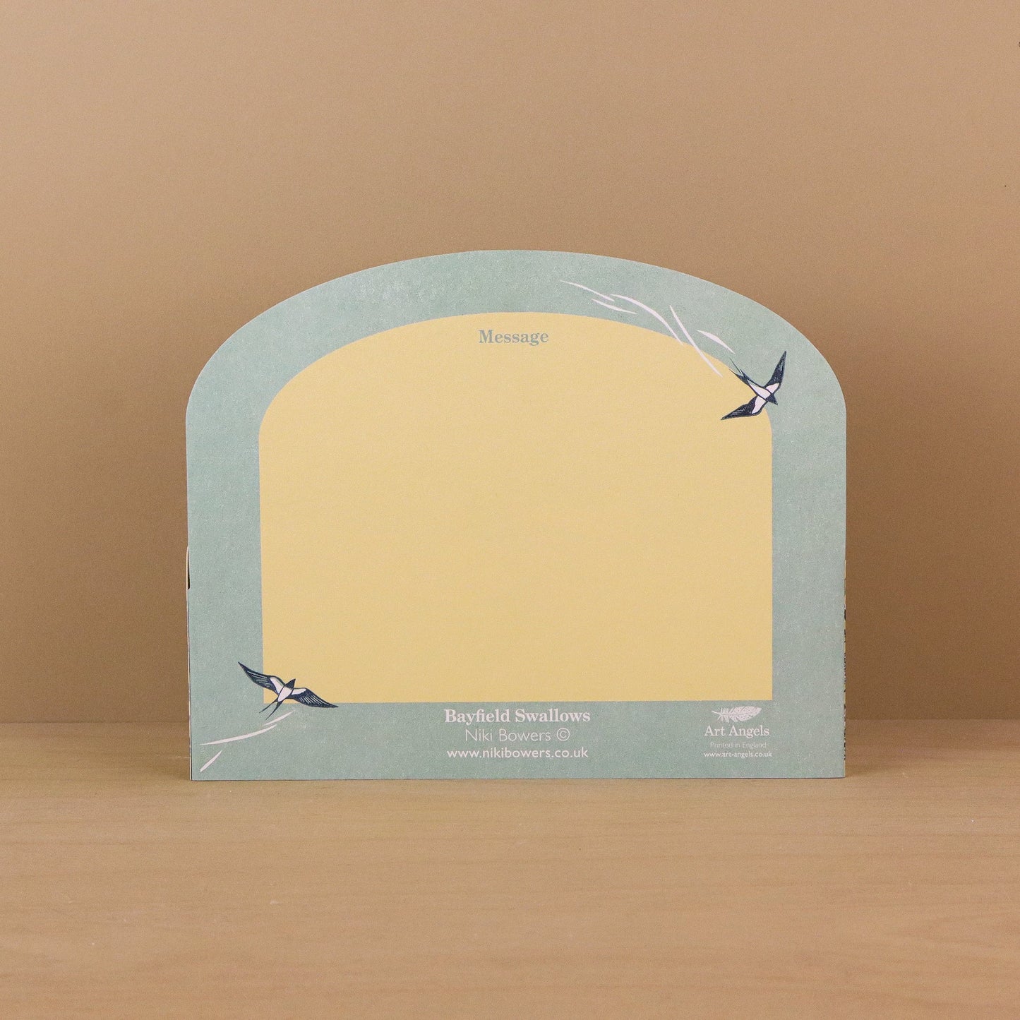Bayfield Swallows die-cut card by Niki Bowers