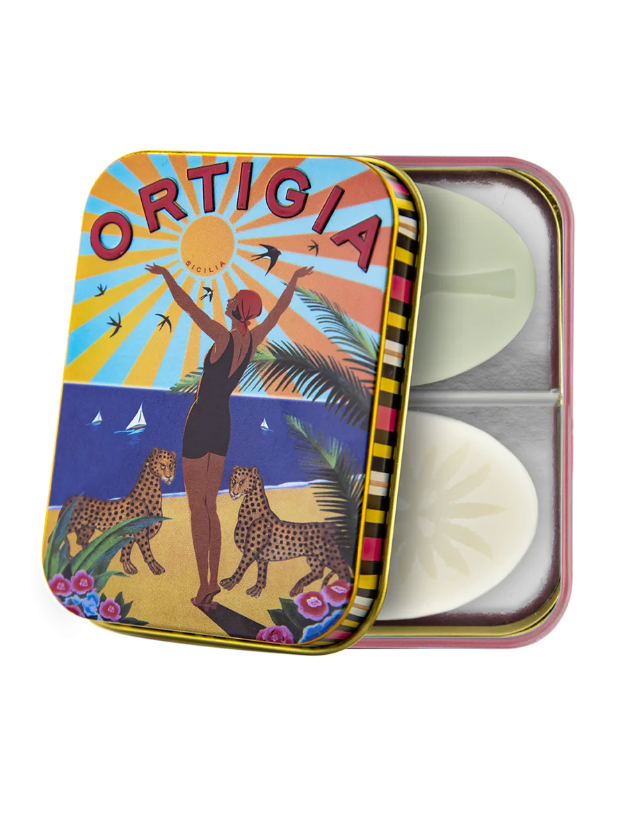 Ortigia Sicilia City Tin / 2X 25g Olive Oil Soaps