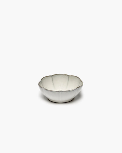 Serax Bowl ribbed L white Inku