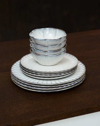 Serax Bowl ribbed L white Inku