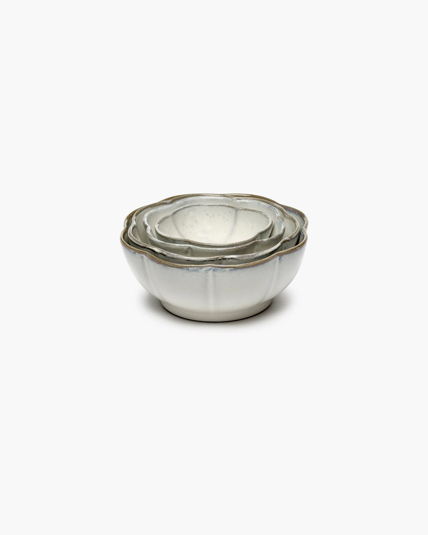 Serax Bowl ribbed L white Inku
