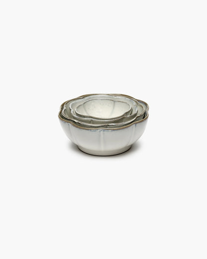 Serax Bowl ribbed L white Inku