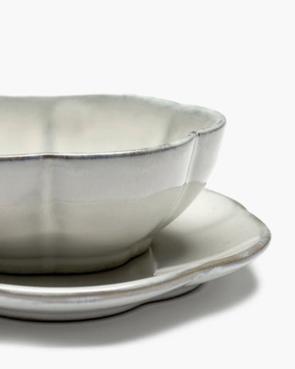 Serax Bowl ribbed M white Inku