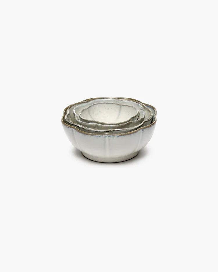 Serax Bowl ribbed M white Inku