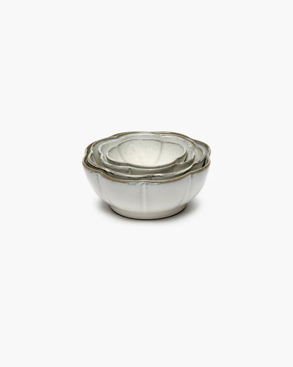Serax Bowl ribbed M white Inku