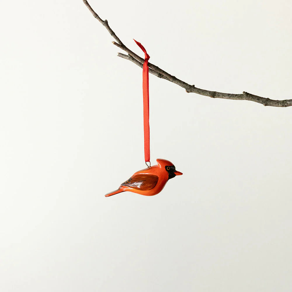 WOODEN ORNAMENT | RED CARDINAL