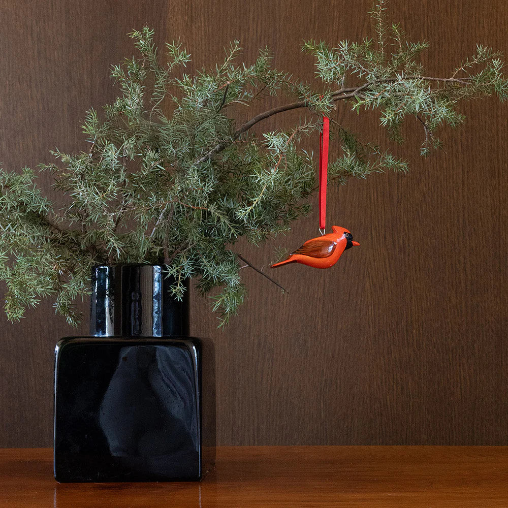 WOODEN ORNAMENT | RED CARDINAL