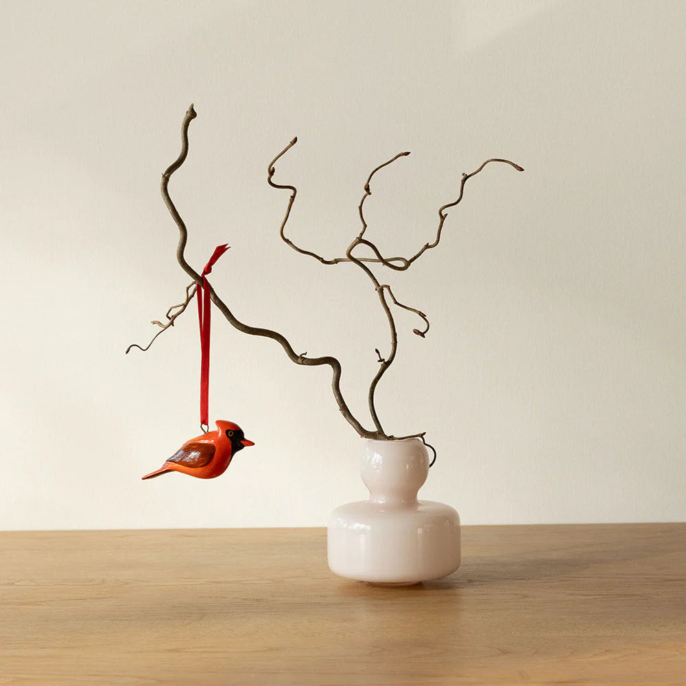 WOODEN ORNAMENT | RED CARDINAL