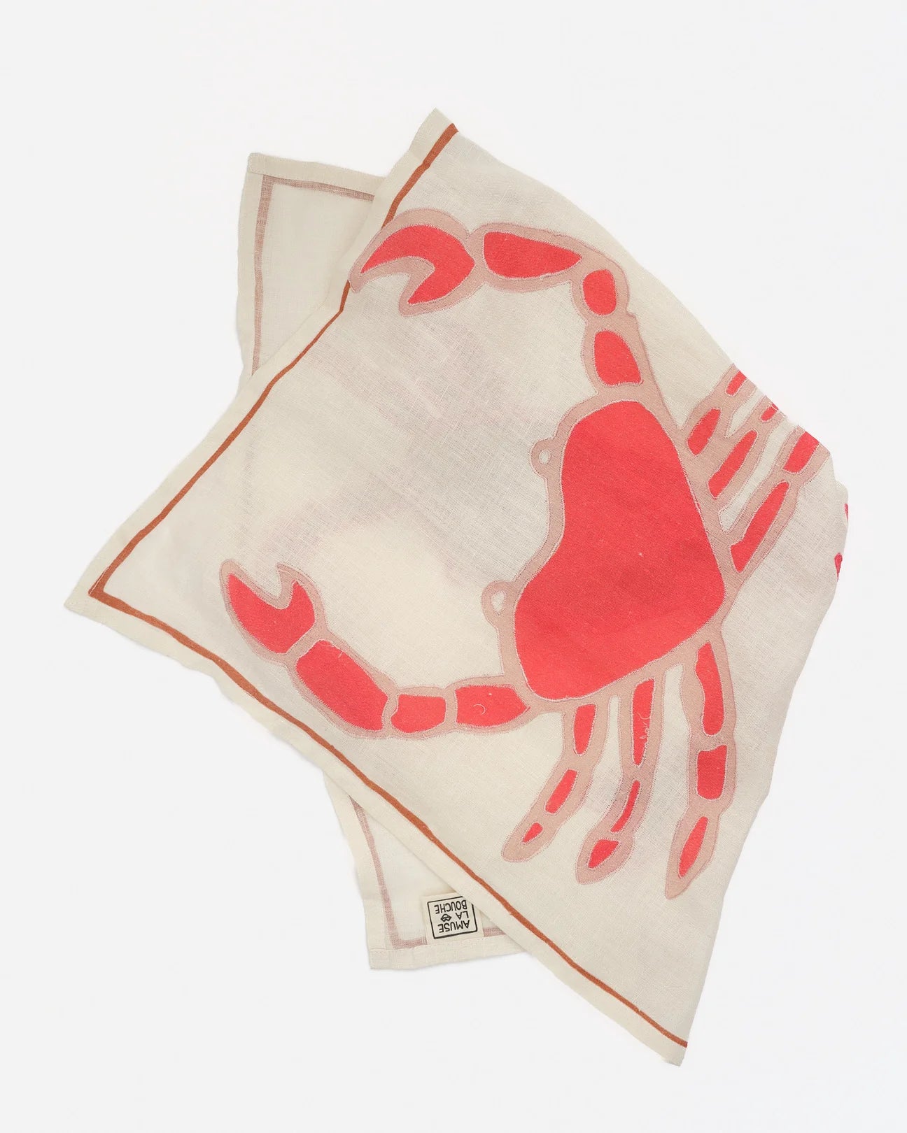 Amuse la Bouche Linen Tea Towel - Crab