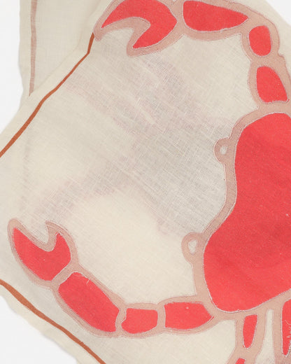 Amuse la Bouche Linen Tea Towel - Crab