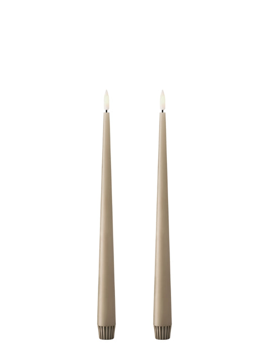Ester & Erik LED Taper Candles 2 pcs - Nougat Note