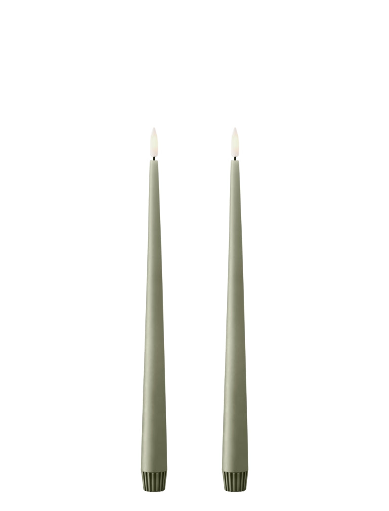 Ester & Erik LED Taper Candles 2 pcs - Artichoke