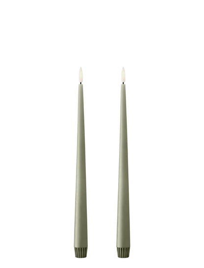 Ester & Erik LED Taper Candles 2 pcs - Artichoke