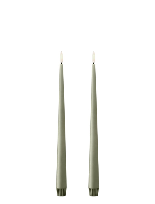 Ester & Erik LED Taper Candles 2 pcs - Artichoke