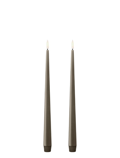 Ester & Erik LED Taper Candles 2 pcs- Caviar