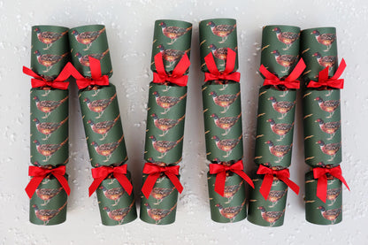 6 Luxury Christmas Crackers - Pheasant