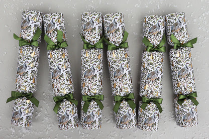 6 Luxury Christmas Crackers - Partridge