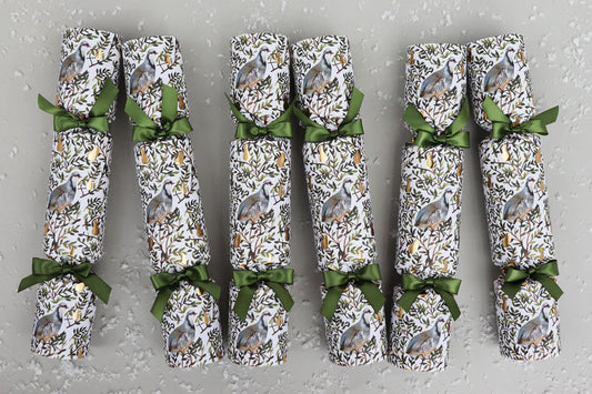 6 Luxury Christmas Crackers - Partridge