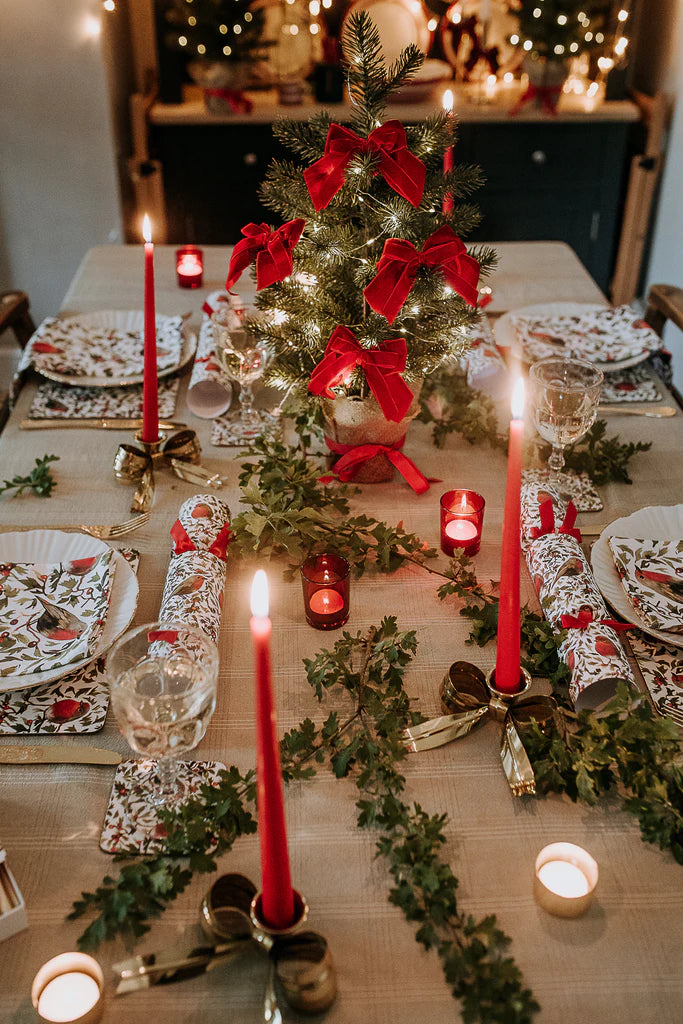 6 Luxury Christmas Crackers - Robin