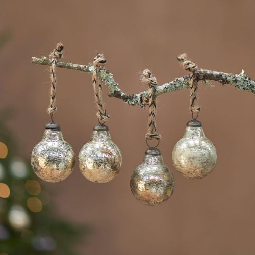 Round rustic gold bauble