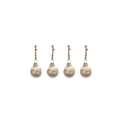 Round rustic gold bauble