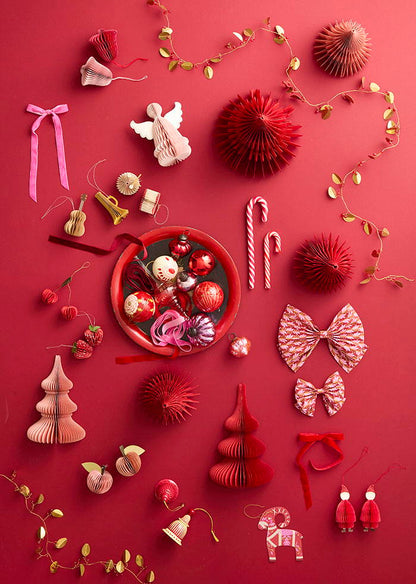 Paper Bow Naya 20cm Scarlet/Gold