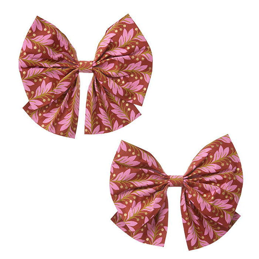 Paper Bow Naya 12cm Scarlet/Gold S/2pcs