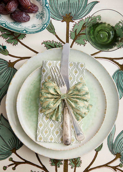 Paper Bow Naya 12cm Sage/Gold S/2pcs