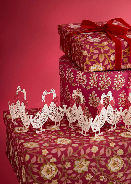 Table Garland 67cm Geese Off White