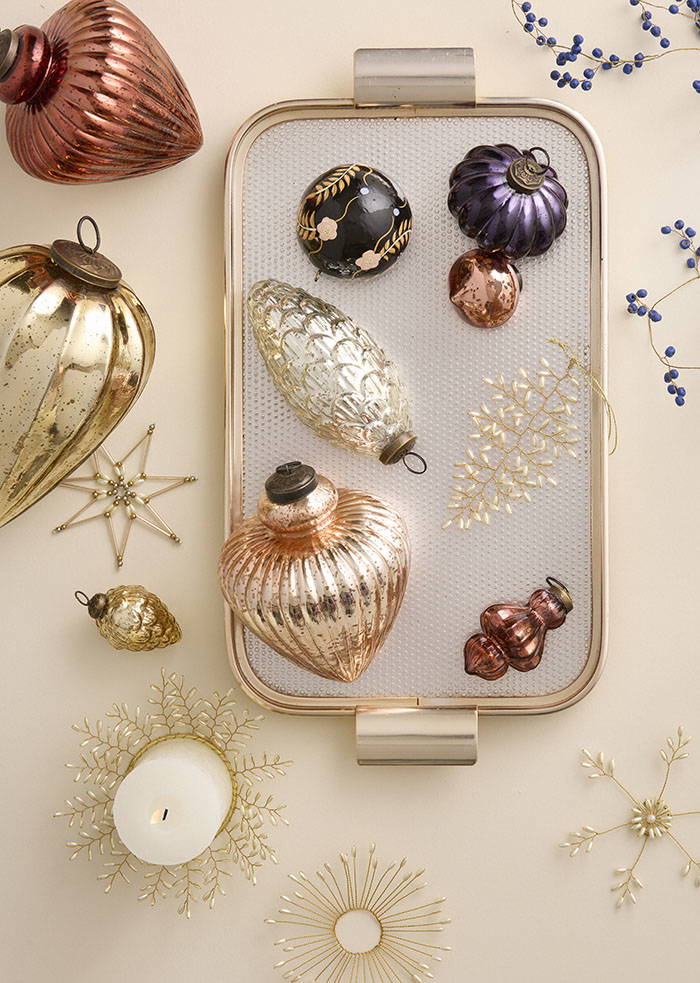 Glass Ornament Gala 17cm Cinnamon