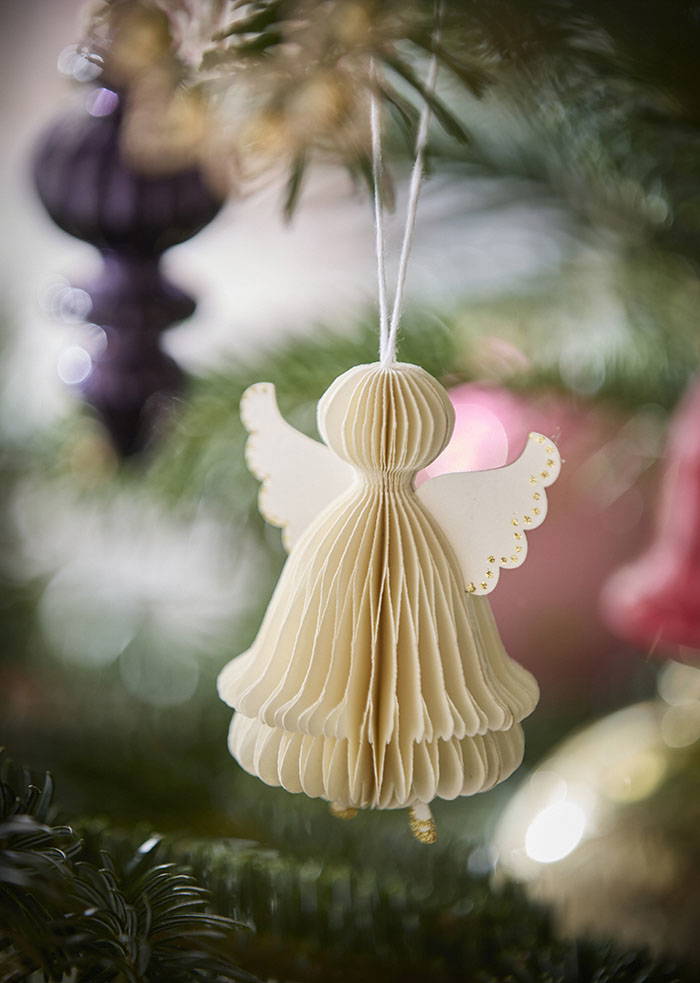 Honeycomb Angel 8,5cm Cream S/2pcs