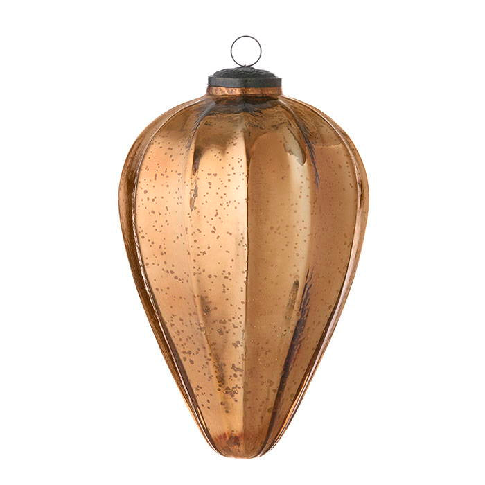 Glass Ornament Gala 20cm Copper