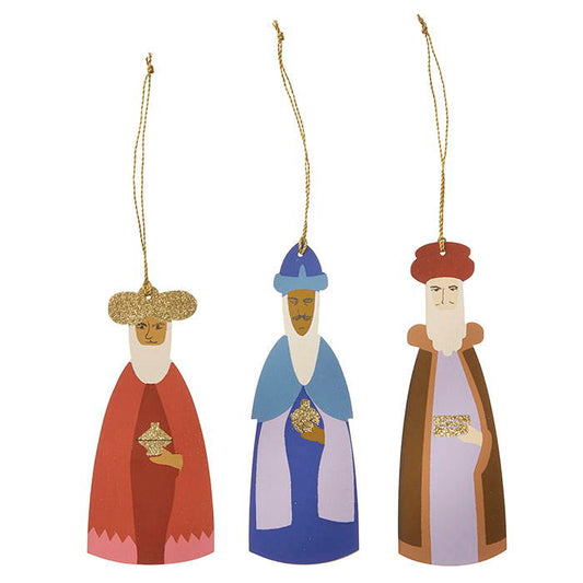 Paper Ornaments Wise Men 12-14cm Mix S/3pcs