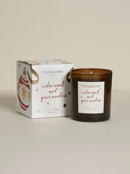 Plum & Ashby Ceadarwood & Pine Needle Candle 220g