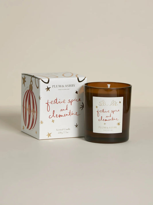 Plum & Ashby Festive Spice & Clementine Candle 220g