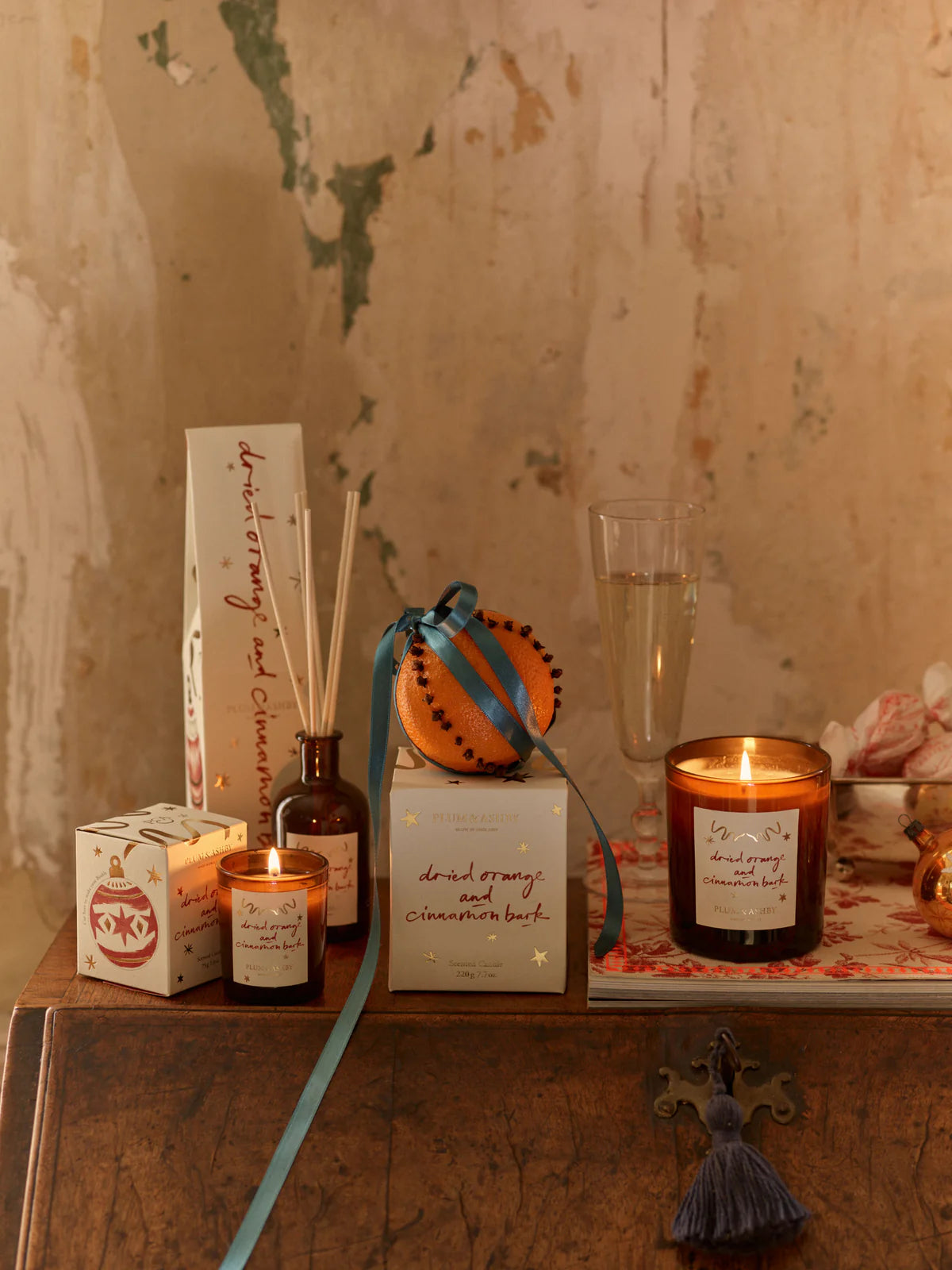 Plum & Ashby Dried Orange and Cinnamon Bark Votive 75g