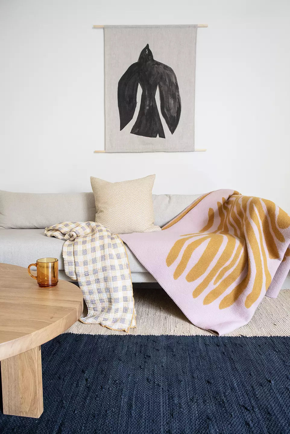 Pine Pink + Yellow Throw