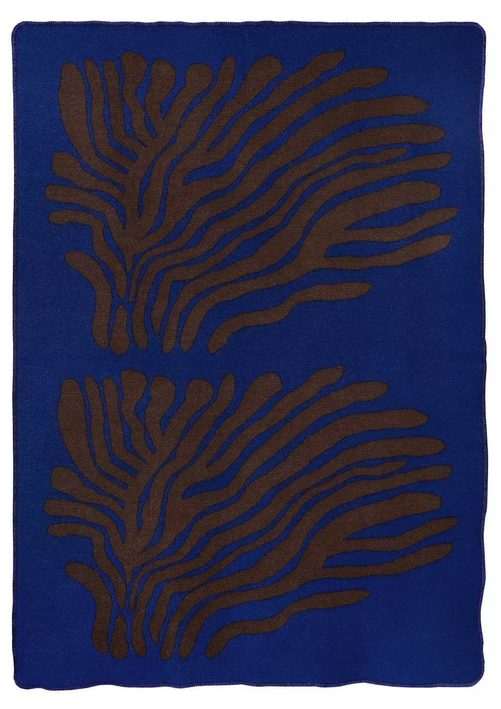Pine Brown + Blue Throw