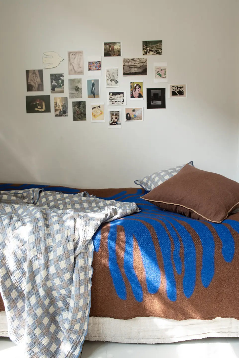 Pine Brown + Blue Throw