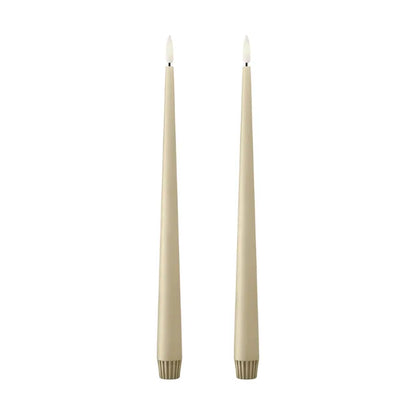 Ester & Erik LED Taper Candles 2 pcs - Pale Ginger