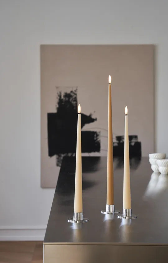 Ester & Erik LED Taper Candles 2 pcs - Pale Ginger