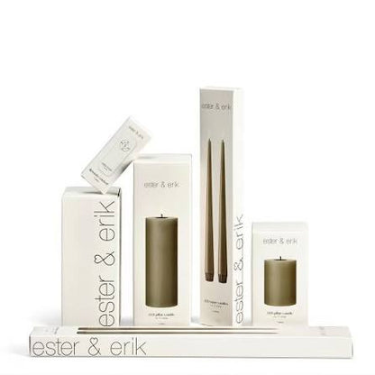 Ester & Erik LED Taper Candles 2 pcs - Pale Ginger
