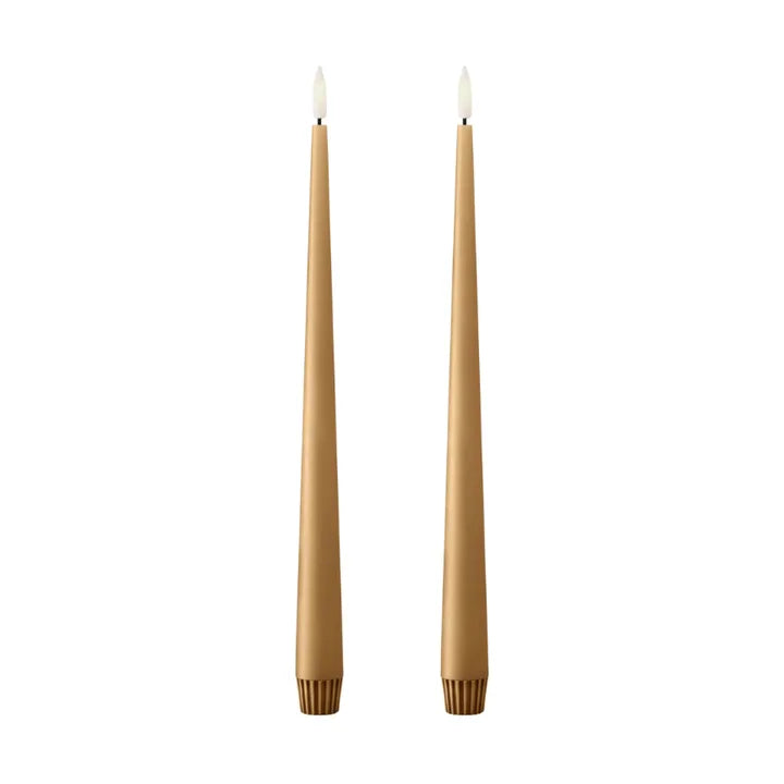 Ester & Erik LED Taper Candles 2 pcs- Almond Butter