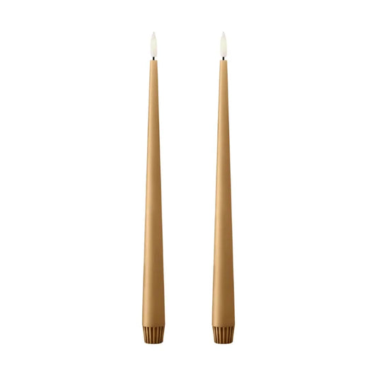 Ester & Erik LED Taper Candles 2 pcs- Almond Butter