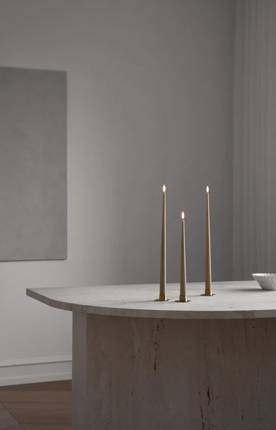Ester & Erik LED Taper Candles 2 pcs- Almond Butter