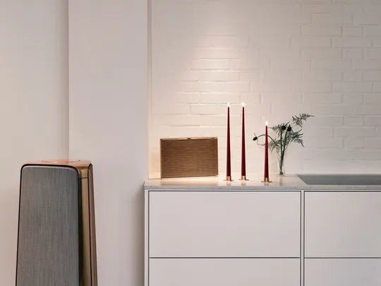 Ester & Erik LED Taper Candles 2 pcs - Deep Wine