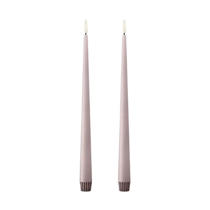 Ester & Erik LED Taper Candles 2 pcs - Soft Rose