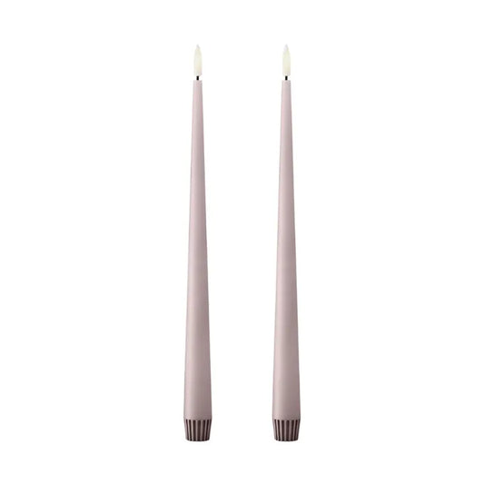 Ester & Erik LED Taper Candles 2 pcs - Soft Rose