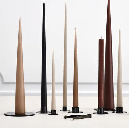 Ester and Erik Candle Holders 2pc - Matt Black Medium